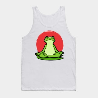 zen frog character yoga Tank Top